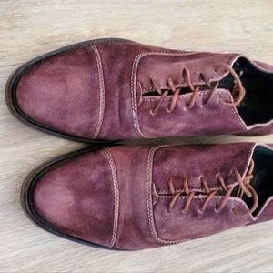 Donald J Pliner Suede Captoe Oxford